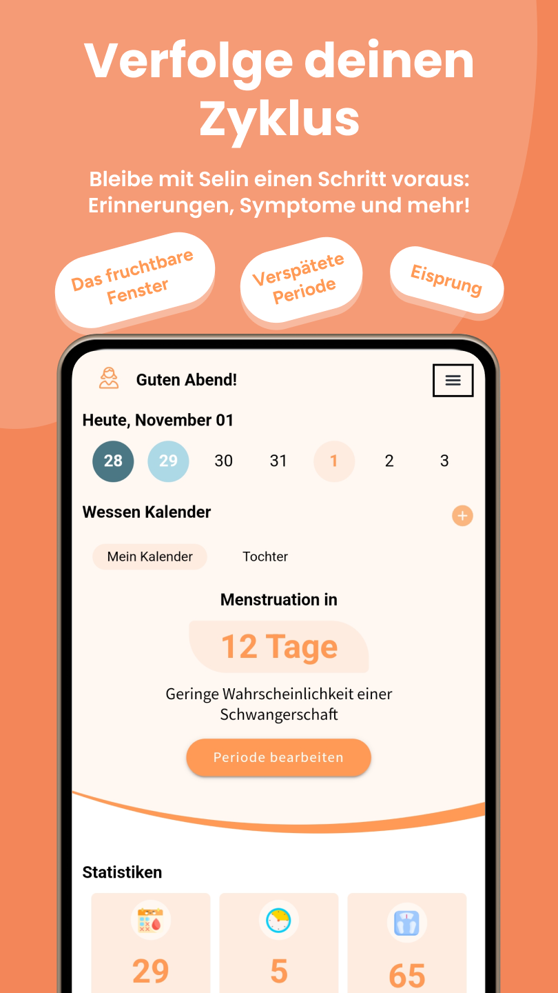 Selin-App: Zyklusübersicht