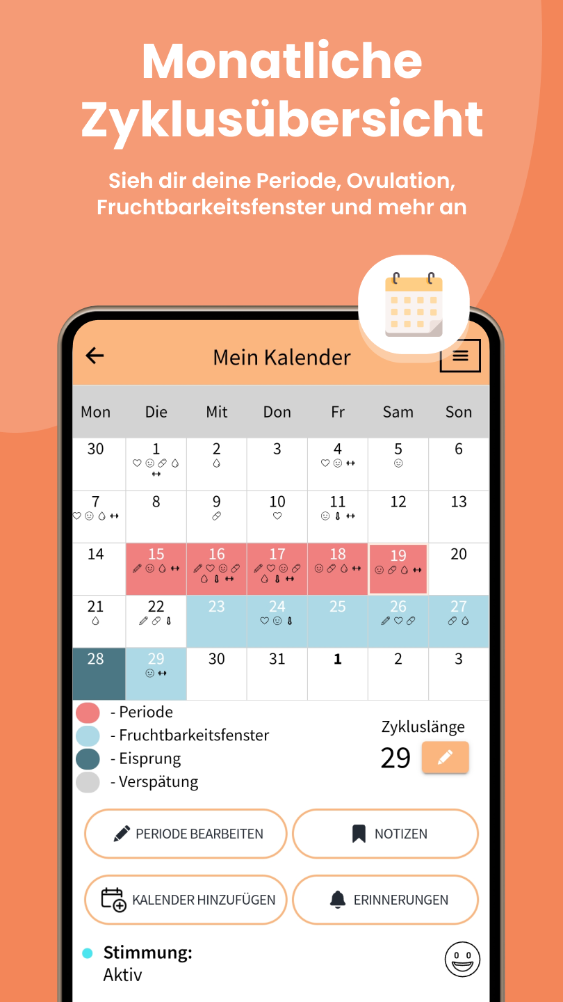 Selin-App: Monatskalender