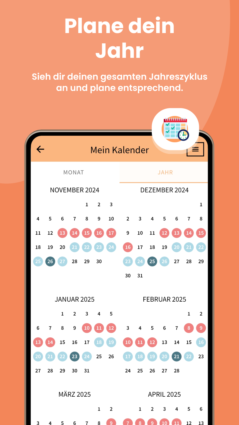 Selin-App: Jahreskalender