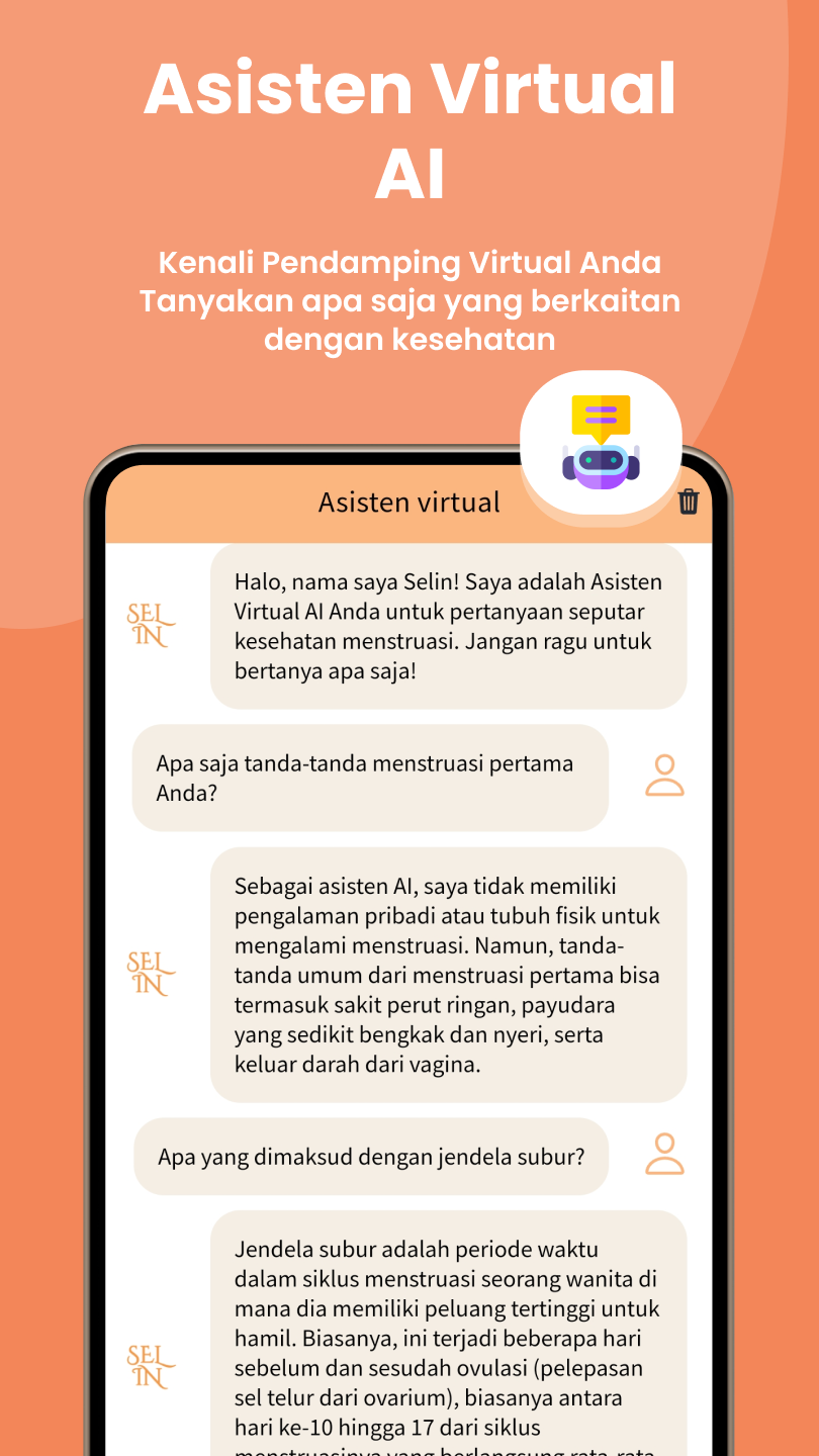 Tangkapan layar Selin: asisten virtual