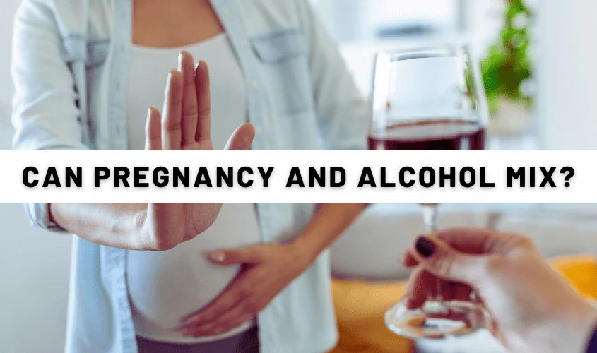 Illustration discussing the effects of alcohol during pregnancy.