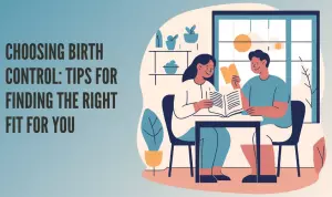 Graphic showing tips for choosing the right birth control method.