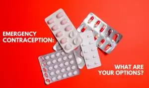 Illustration of different emergency contraception options.