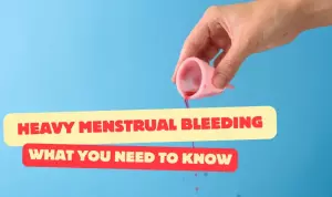 Infographic explaining heavy menstrual bleeding.