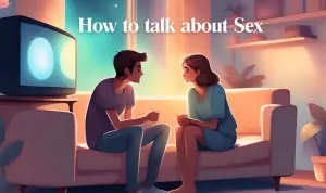 Graphic illustrating tips for discussing sex with partners.