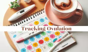 Graphic illustrating methods for tracking ovulation.