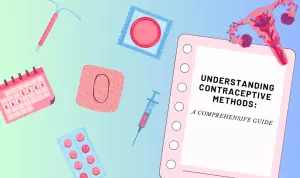 Illustration of different contraceptive methods.