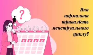 Графік, що ілюструє діапазон нормальних довжин менструальних циклів.