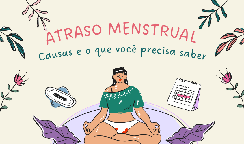 Gráfico explicando as causas do atraso menstrual.