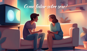 Ilustração com dicas para discutir sobre sexo com o parceiro.