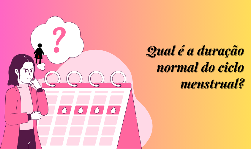 Gráfico mostrando a faixa de comprimentos normais do ciclo menstrual.