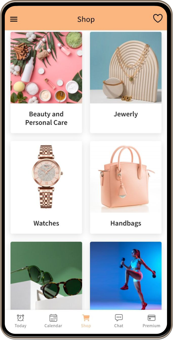 Products displayed in relevant categories within the Selin app, targeting a highly engaged audience