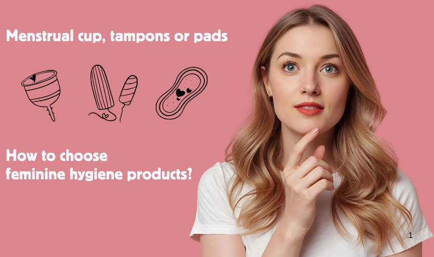 Feminine hygiene products: an overview of pads, tampons, menstrual cups, and alternative options with their pros and cons.